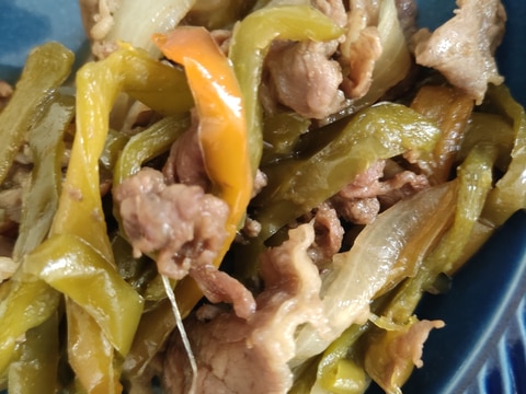 牛肉とピーマン炒め